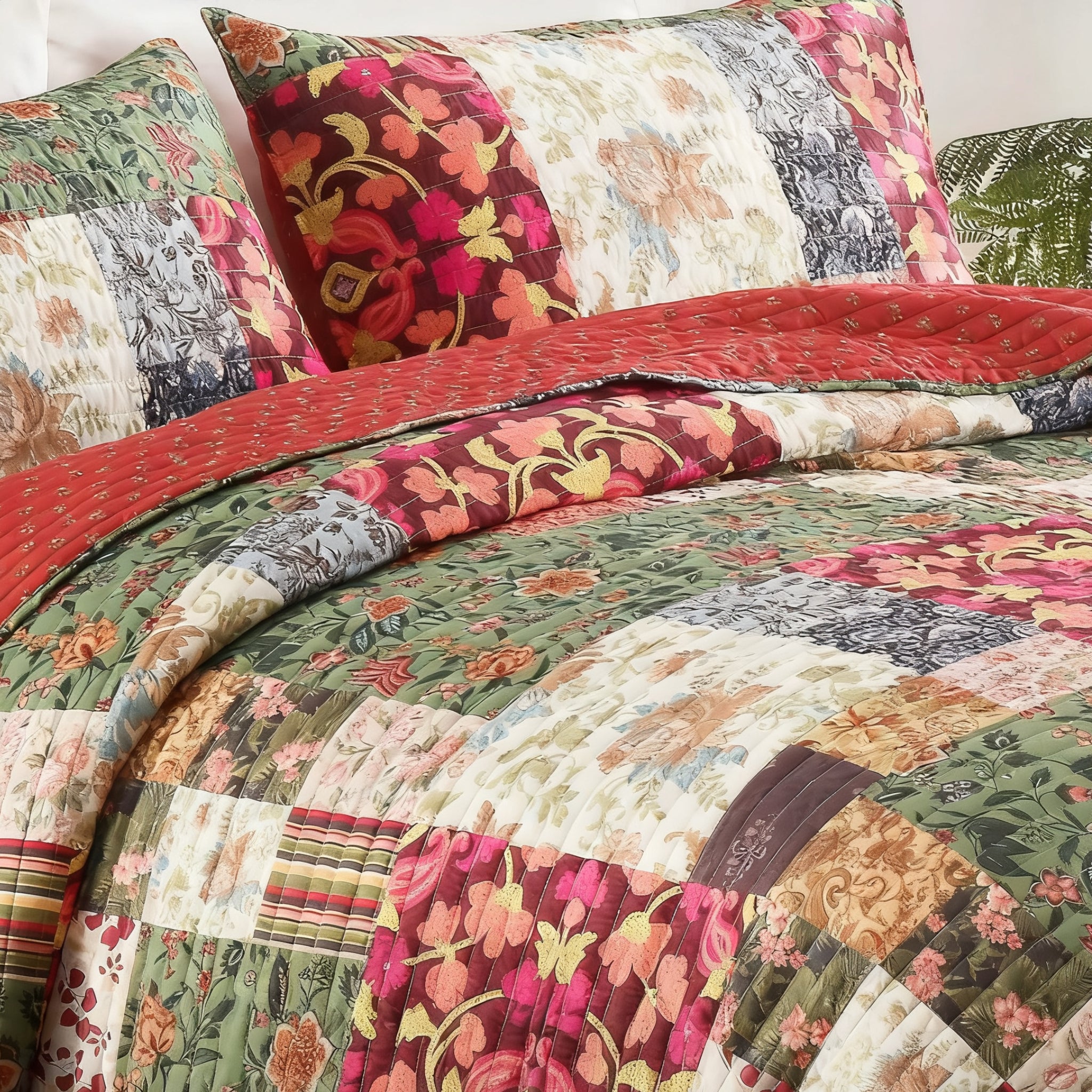 Floral Quilt Set