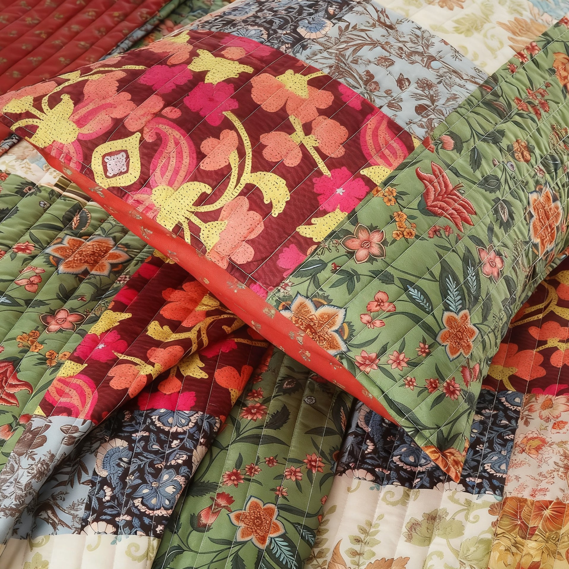 Floral Quilt Set