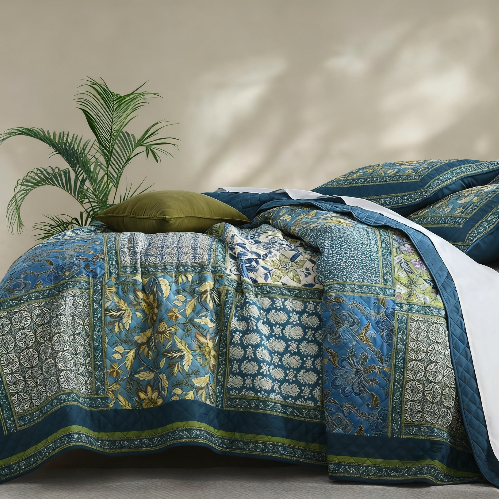 Vintage floral Quilt Set